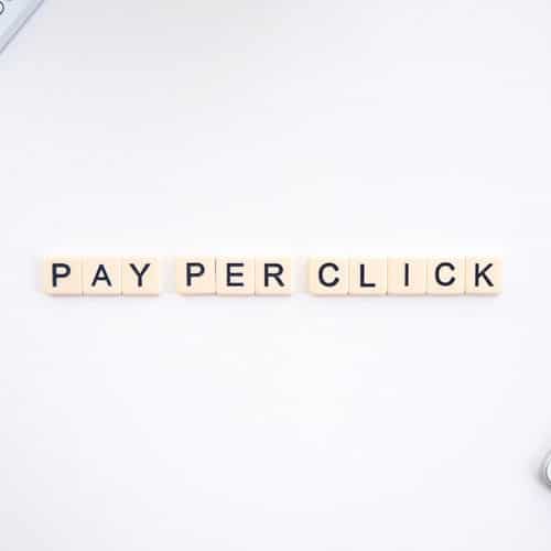Pay per Click Scrabble-Steine