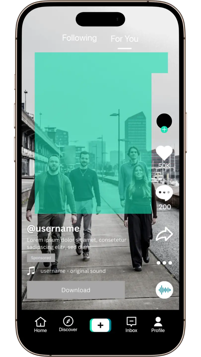 Infografik mit den Safe Zones bei TikTok Ads